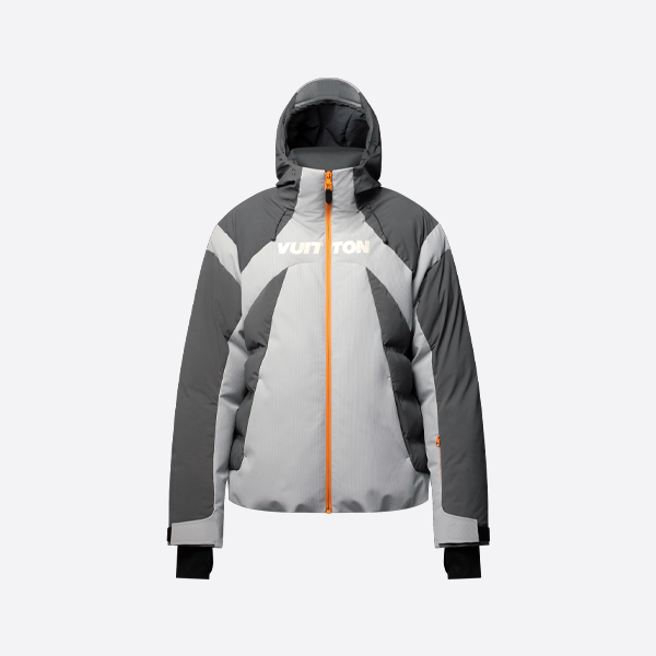 ルイ・ヴィトン スキーコレクション グレー トレンディ フード付きダウンジャケット