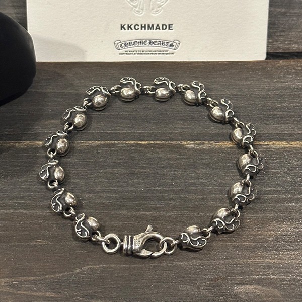 クロームハーツ ピーチハート ヴァイン ブレスレット