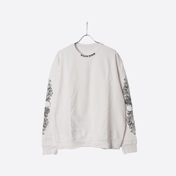 クロームハーツ 520 オフィシャルウェブサイト限定版 ホワイト スウェットシャツ