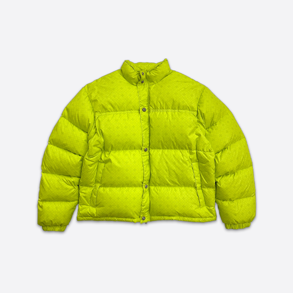 クロームハーツダークパターンシリーズ 蛍光グリーン ダウンジャケット