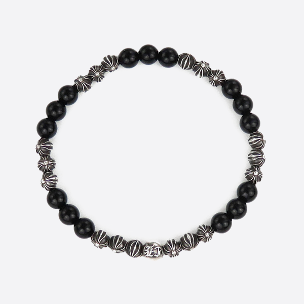 クロームハーツ ナチュラル フロステッド オブシディアン ブレスレット