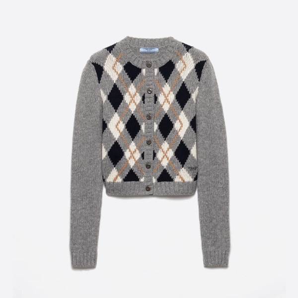 プラダのキルティングカーディガン