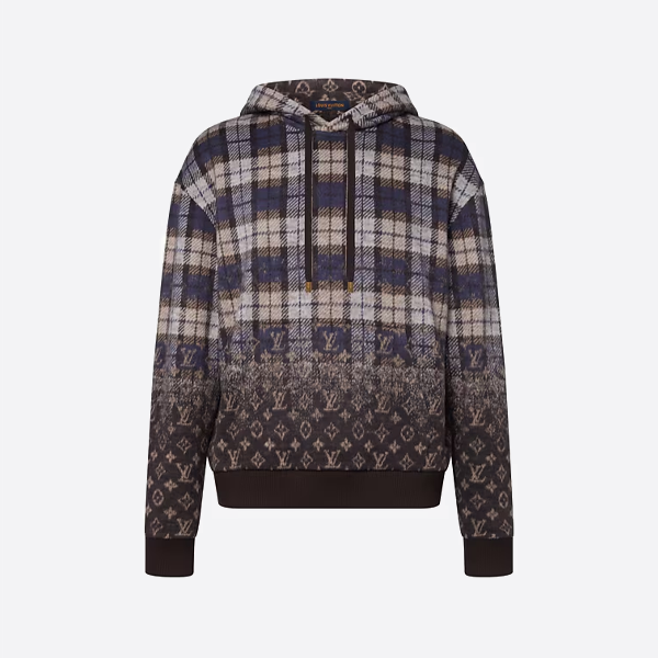 ルイ・ヴィトン ウール グラデーション チェック柄 スウェットシャツ/パーカー