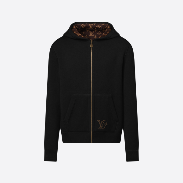 ルイ・ヴィトンの両面モノグラムニットフード付きジャケット