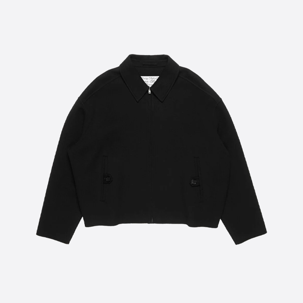 ACNE STUDIOS ダブルフェイス カシミア カラー ジャケット ブラック