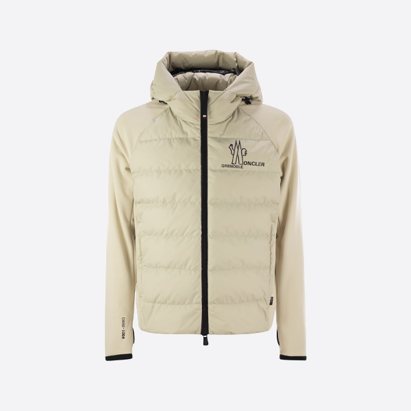 モンクレール X リック・オウエンス コラボレーション パッチワークスリーブ フード付きダウンジャケット