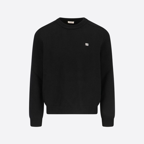 セリーヌ 凱旋門とバックレター テリークロス 刺繍 クルーネック セーター