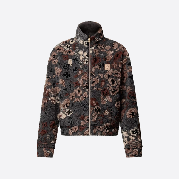 ルイ・ヴィトンの花柄ダブルフェイスフリースラムウールコート