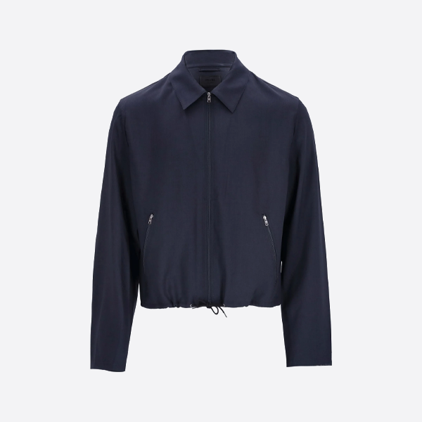 プラダの三角ロゴ ジップアップ ジャケット