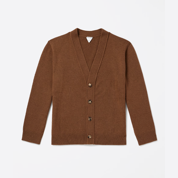 ボッテガ・ヴェネタの織りレザーカーディガン