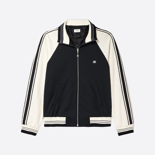 セリーヌ 凱旋門刺繍スタンドカラージャケット