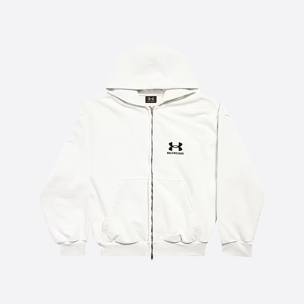 バレンシアガのコラボレーションセット：ニットフード付きスウェットシャツジャケット