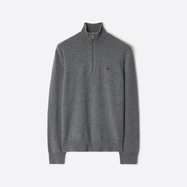 バーバリー リトル ウォー ホース 刺繍 ハーフジップ タートルネック ニット セーター