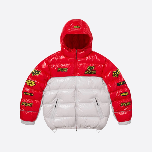 シュプリーム グロッシー フード付きダウンジャケット