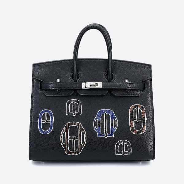 エルメス限定版ビーズメダリオン刺繍バッグ