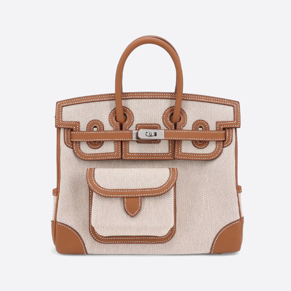 エルメス キャンバス バーキン ゴールドブラウン