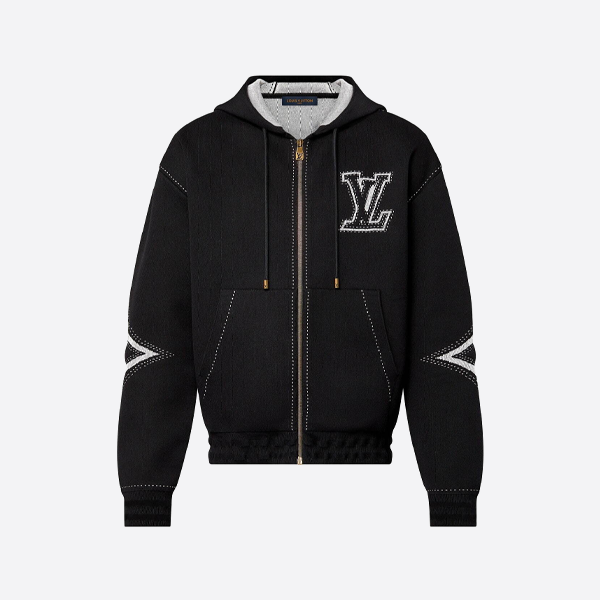 ルイ・ヴィトンのフローラルプリント入りジップアップジャケット