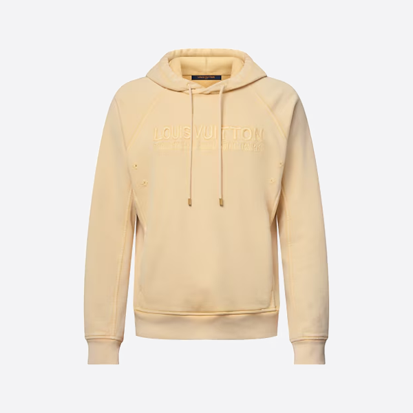 ルイ・ヴィトンの文字スローガン刺繍パーカー
