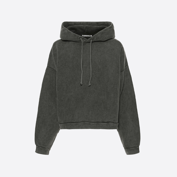 アクネ ストゥディオズのウォッシュ加工ダメージ加工フーディー（スモールシリコンバック付き）