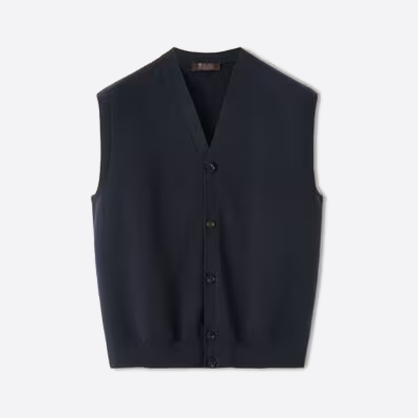 ロロ ピアーナ カシミア ベスト、ネイビーブルー