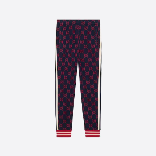 グッチ柄織りベルトパンツ