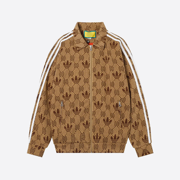グッチ x アディダス クラシック オールオーバー ジャカード ジャケット