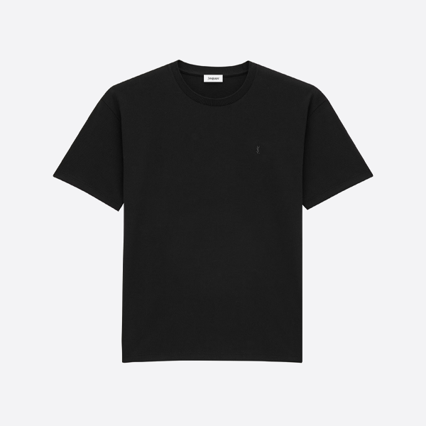 サンローラン ブラック ロゴ 半袖 Tシャツ