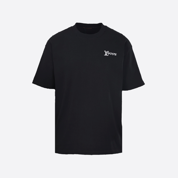 ルイ・ヴィトン エンブロイダリーレター 半袖Tシャツ ブラック