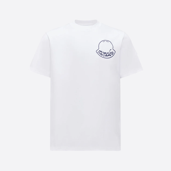 モンクレール ツートン ラウンドロゴ 半袖Tシャツ