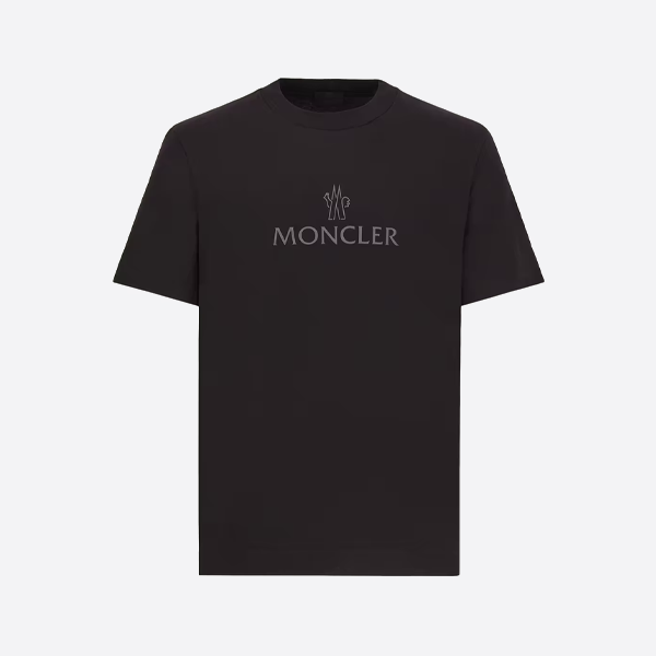 モンクレール ツートンプリント 半袖Tシャツ ブラック