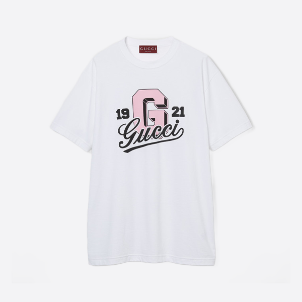 グッチ 1921 レタープリント 半袖Tシャツ