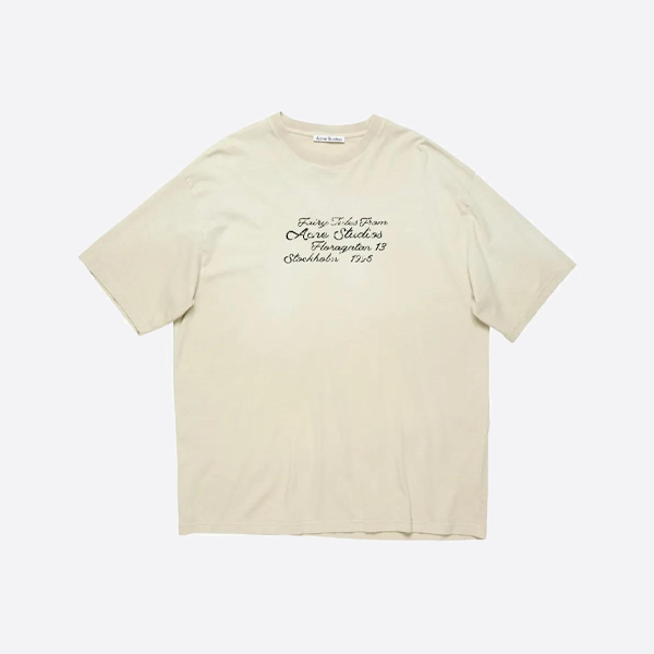 アクネ ストゥディオズ 筆記体プリント 半袖Tシャツ