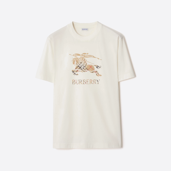 バーバリーチェック柄のデジタルダイレクトプリント半袖Tシャツ