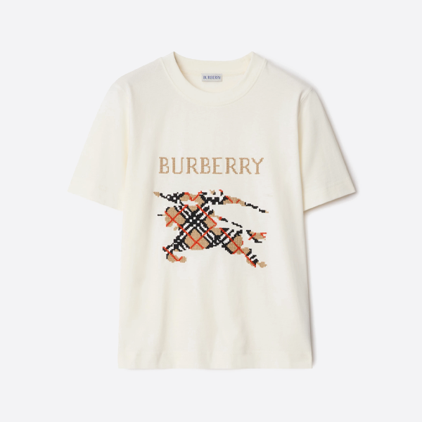 バーバリー ウォーホース クロスステッチ 半袖Tシャツ