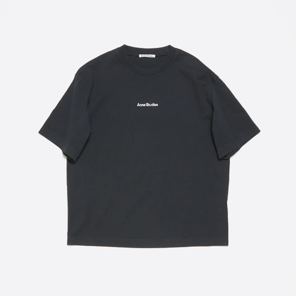 アクネ ストゥディオズ クラシック レタープリント 半袖Tシャツ、ブラック