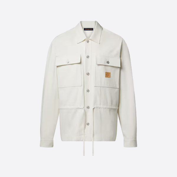 ルイ・ヴィトン レザーパッチ ドローストリング ワークジャケット