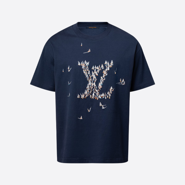 ルイ・ヴィトン 折り鶴刺繍入り半袖Tシャツ