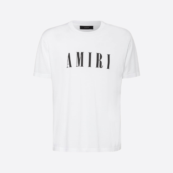 AMIRI 厚手の糊を使った文字プリント半袖Tシャツ