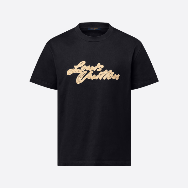 ルイ・ヴィトンロゴ刺繍入り半袖シャツ