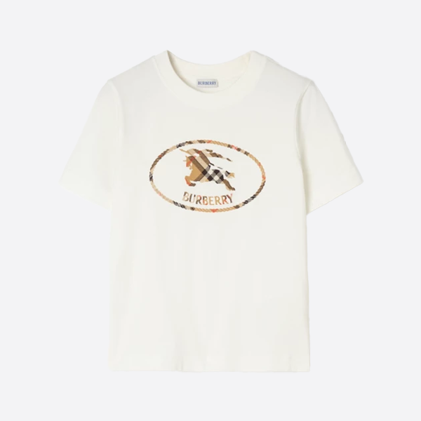 バーバリー ナイト刺繍入り半袖Tシャツ