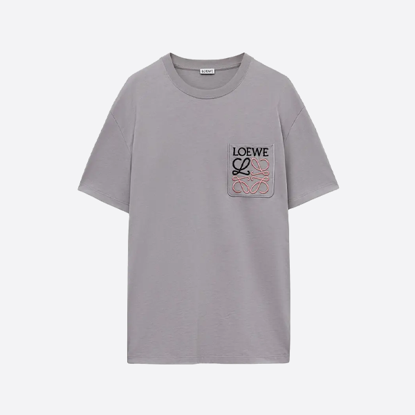 ロエベ ポケットロゴ カラーブロック刺繍入り半袖Tシャツ