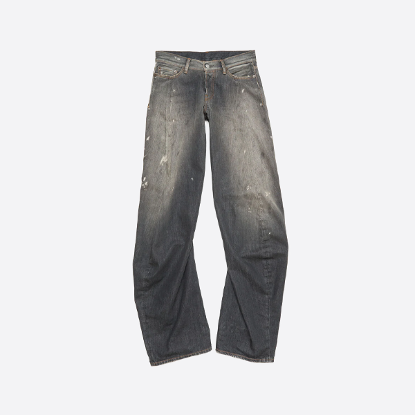 アクネ ストゥディオズ ペイントスプラッター効果のあるダメージ加工デニムパンツ