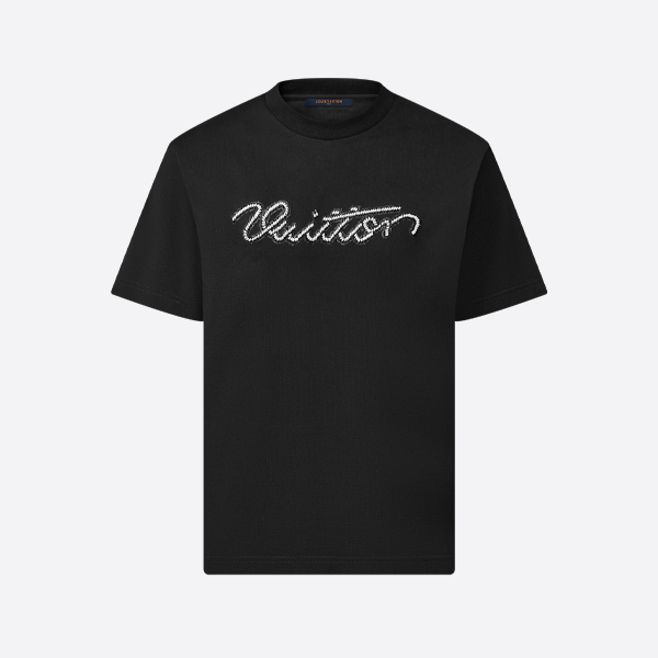 ルイ・ヴィトン ビーズ刺繍入りシグネチャーレター刺繍入り半袖シャツ