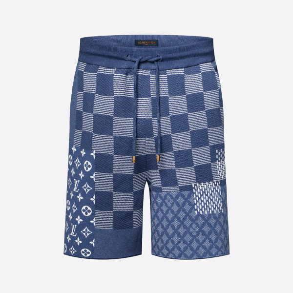 ルイ・ヴィトン チェック柄ジャカードニットショーツ