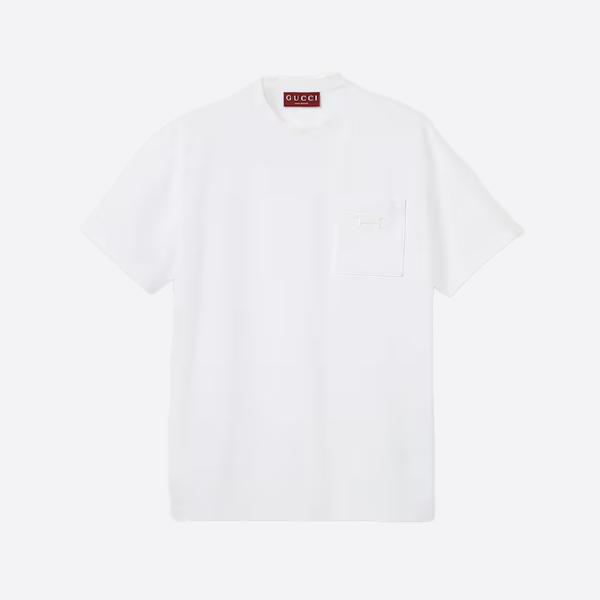 グッチ ピケ ポケット ロゴ 半袖シャツ