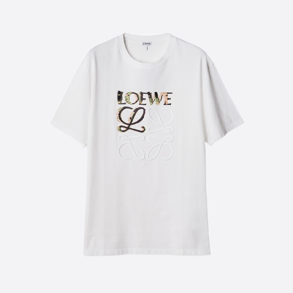 ロエベ カモフラージュ デジタルプリント ポジショニング刺繍 半袖Tシャツ