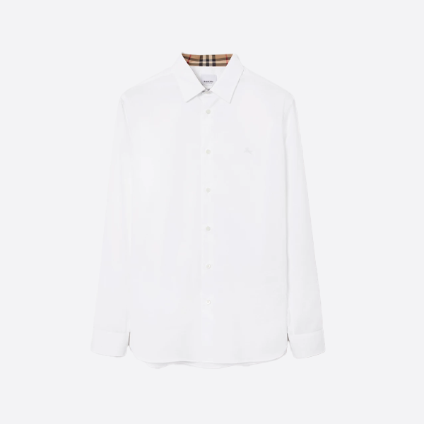 バーバリーのクラシックな乗馬ロゴ入り長袖シャツ