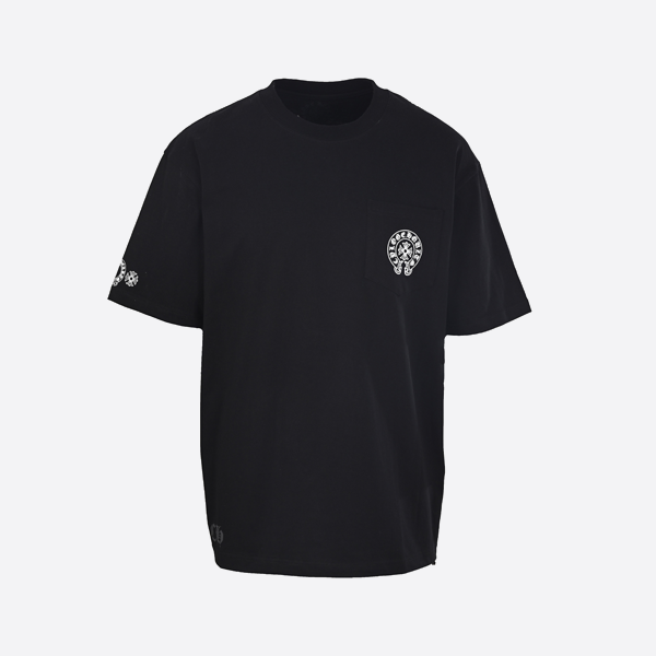 クロムハーツ マルチカラー クロスプリント 半袖Tシャツ、ブラック