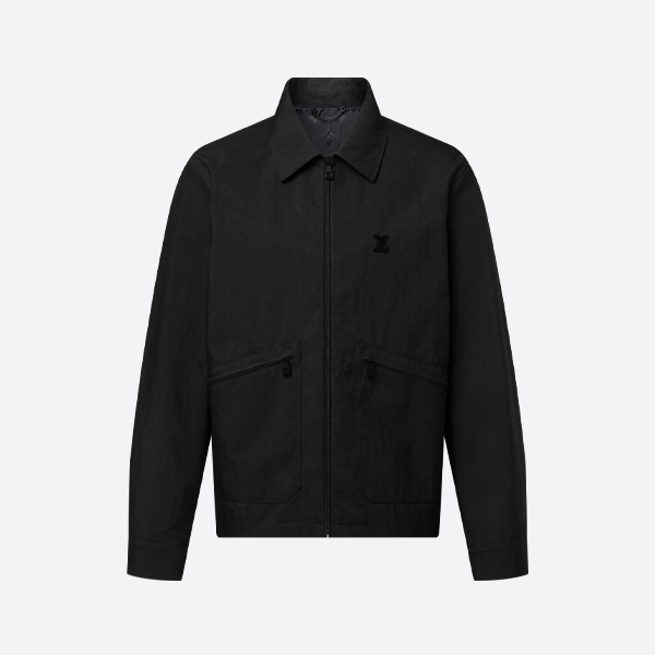 ルイ・ヴィトン コットンシャツ、ファスナー付きポケット、ロゴ入り長袖ワークウェア