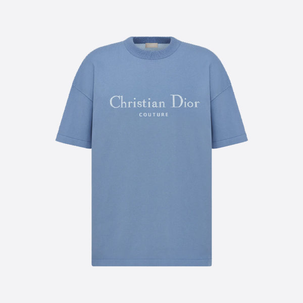 ディオールロゴ入りニット半袖Tシャツ